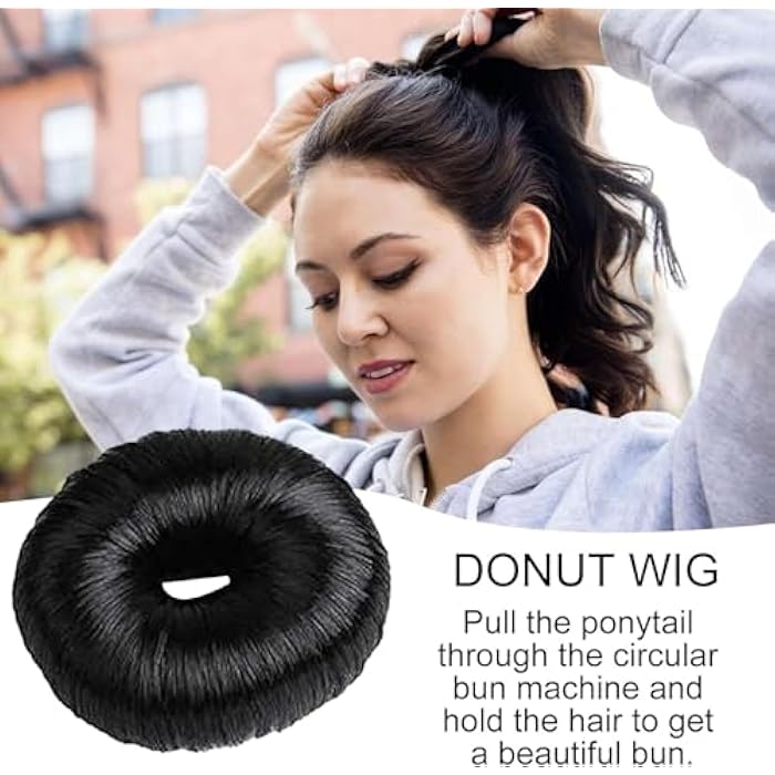 ECIF Hair Donut Bun Maker – Synthetic Hair Bun Shaper Tool for Women & Girls – Easy Chignon Hairstyle Accessory (darkbrown, 15gm) - Image 5